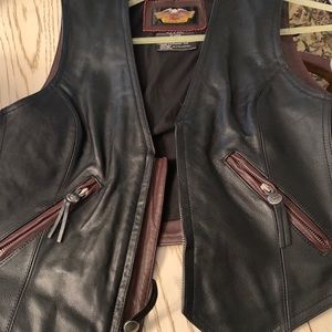 Harley-Davidson vest.